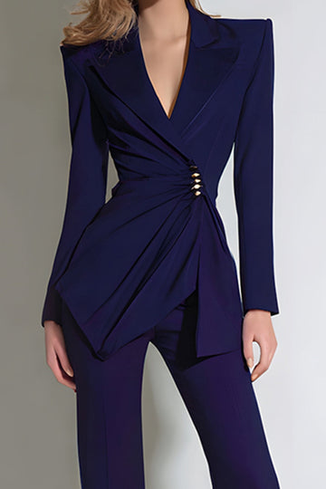 Mörklila Peak Kavajslag 2 delar Business Kostymer